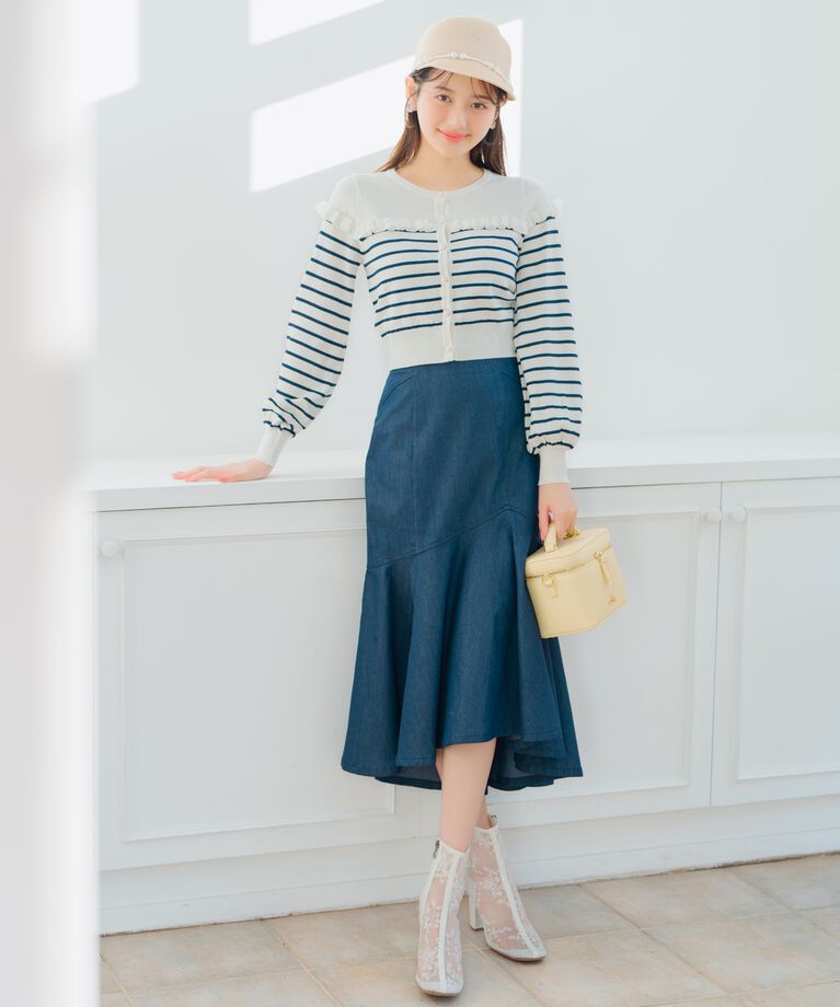 WILLSELECTION「アシメヘムフィッシュテールスカート」|フレア|