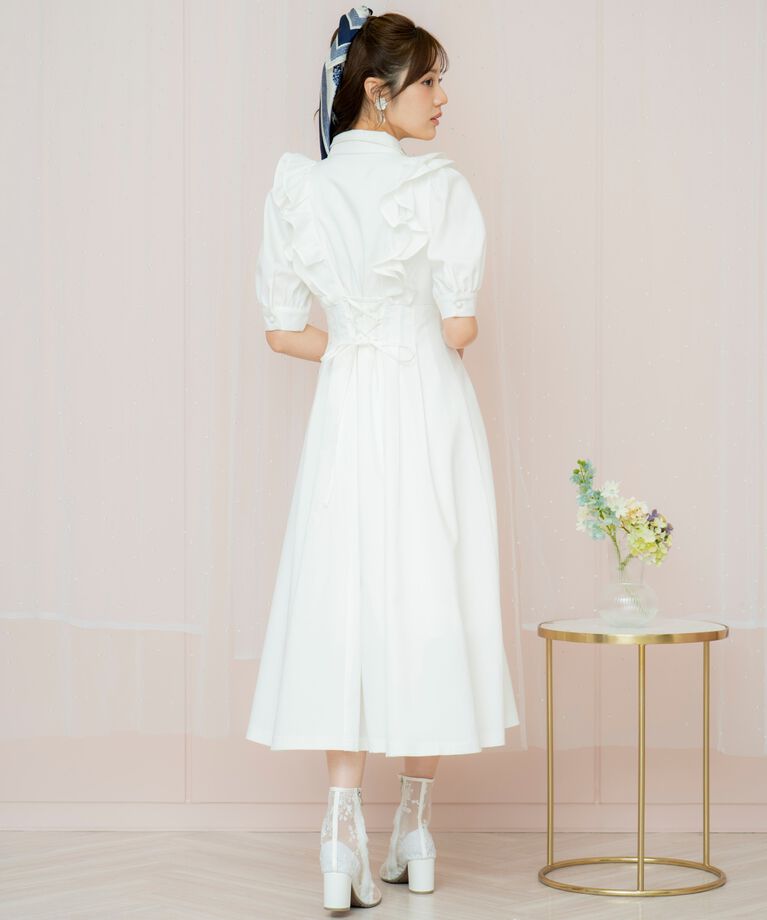 WILLSELECTION「ラッフルリボンタイシャツワンピース」|ワンピース|