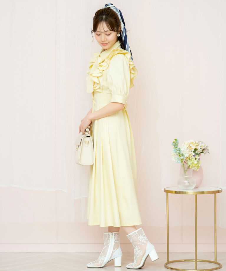 WILLSELECTION「ラッフルリボンタイシャツワンピース」|ワンピース|