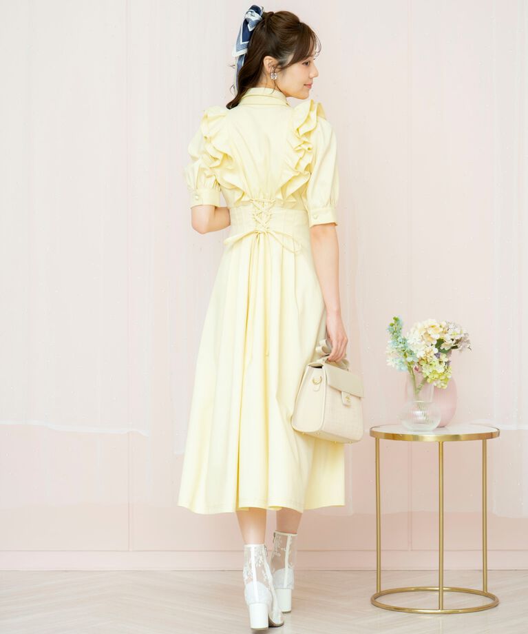 WILLSELECTION「ラッフルリボンタイシャツワンピース」|ワンピース|
