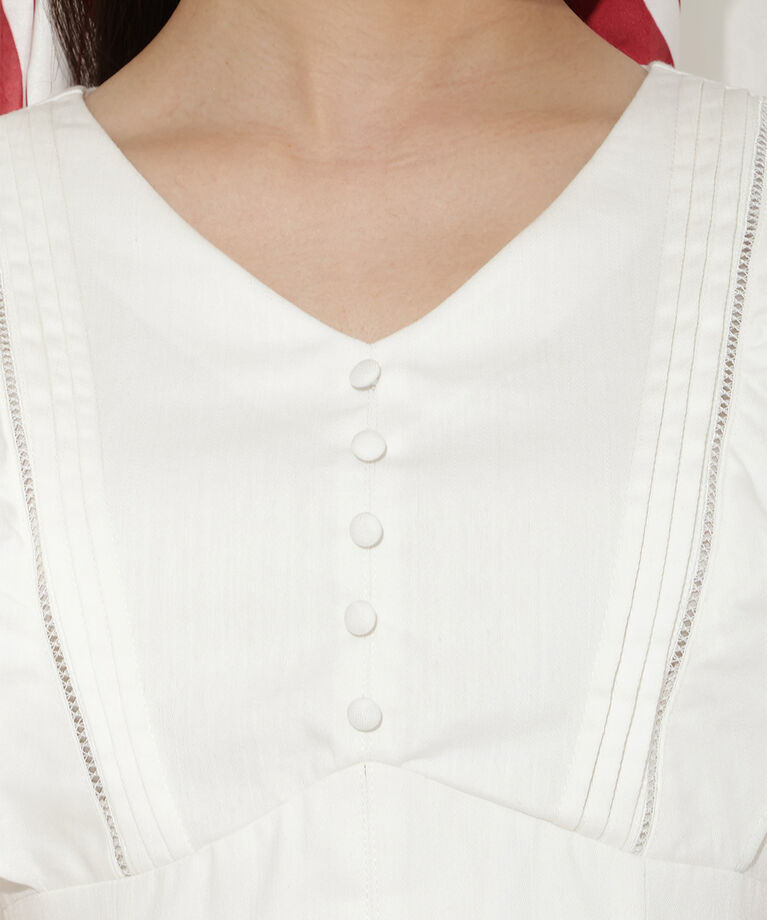 WILLSELECTION「バックリボンラッフルスリーブワンピース」|ワンピース|