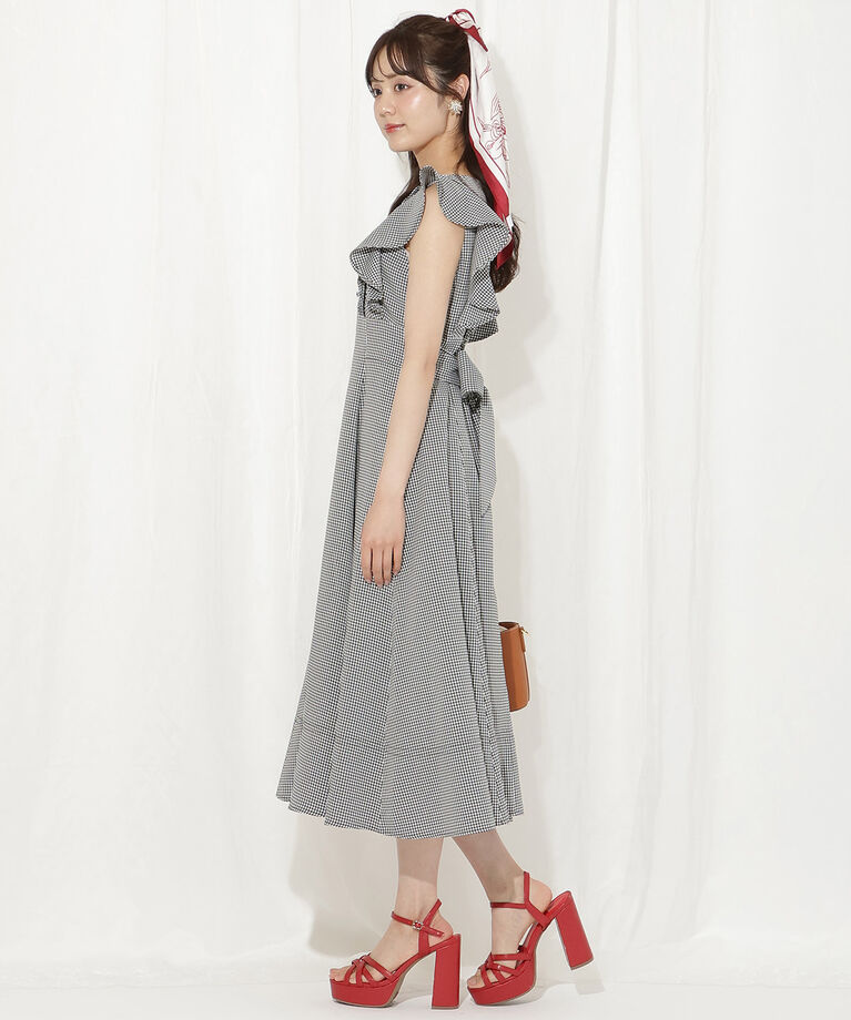 WILLSELECTION「バックリボンラッフルスリーブワンピース」|ワンピース|