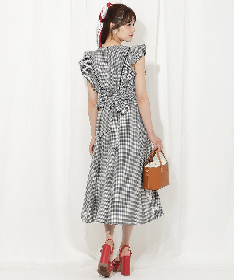 WILLSELECTION「バックリボンラッフルスリーブワンピース」|ワンピース|