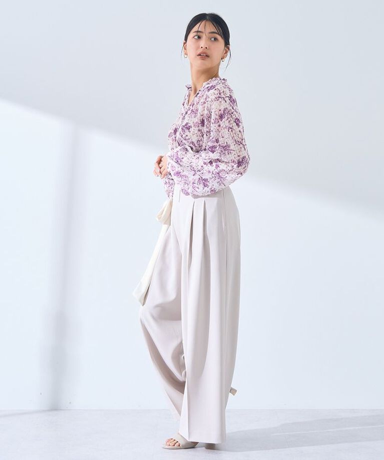 YECCA VECCA「リボンベルトワイドパンツ」|その他|