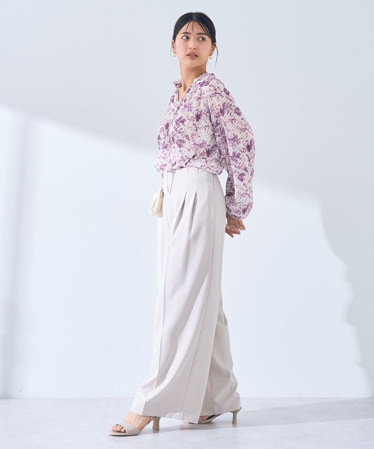 YECCA VECCA「リボンベルトワイドパンツ」|その他|