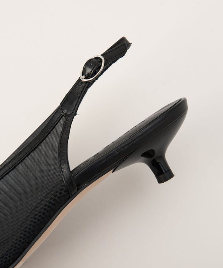 ODETTE E ODILE「チュールキトゥンヒールバックベルト パンプス30↑」|パンプス|