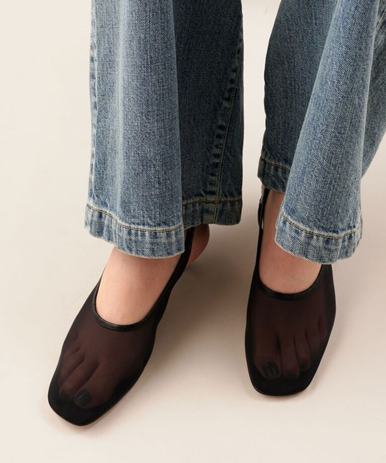 ODETTE E ODILE「チュールキトゥンヒールバックベルト パンプス30↑」|パンプス|