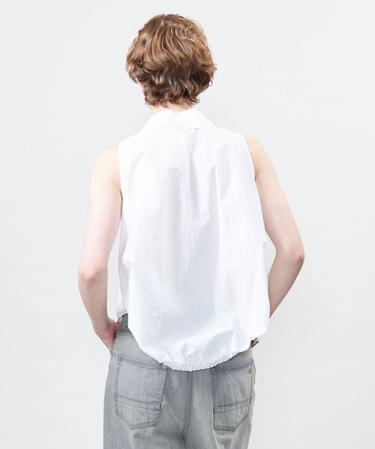 ASTRAET「＜ASTRAET＞バックギャザー スキッパー ノースリーブブラウス」|シャツ・ブラウス|