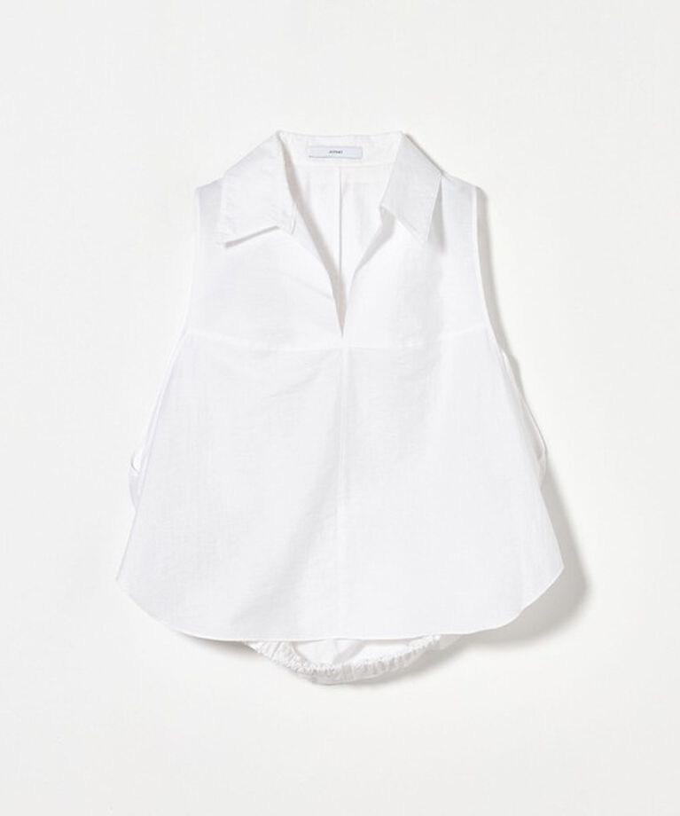 ASTRAET「＜ASTRAET＞バックギャザー スキッパー ノースリーブブラウス」|シャツ・ブラウス|