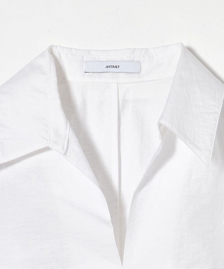 ASTRAET「＜ASTRAET＞バックギャザー スキッパー ノースリーブブラウス」|シャツ・ブラウス|