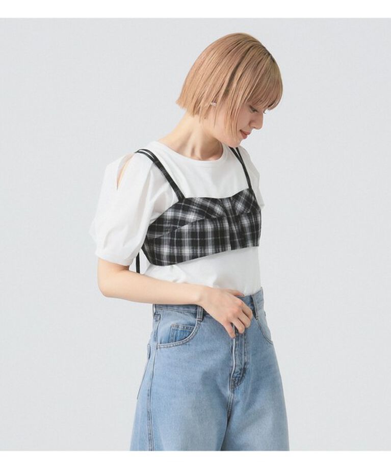 Ray BEAMS 「スリット パフスリーブ Tシャツ」|Tシャツ・カットソー|WHITE
