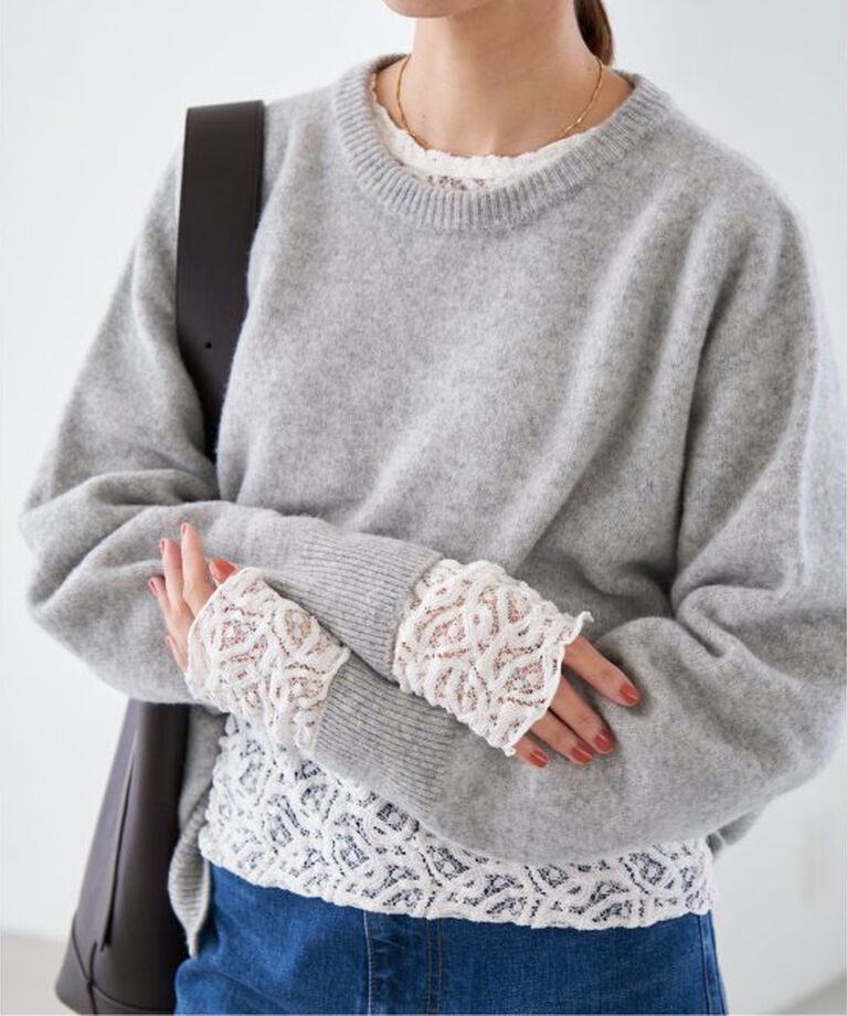 IENA「《WEB限定/追加4》ペイズリー ストレッチレースプルオーバー」|Tシャツ・カットソー|