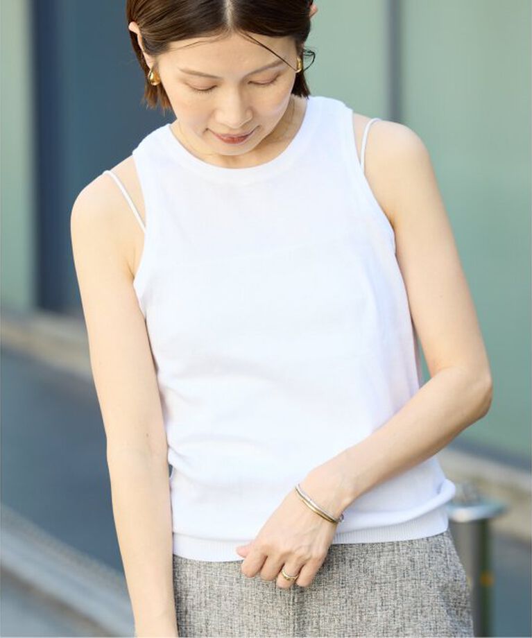 IENA「Mer-Cotton セーターマシーン アメスリトップス」|タンクトップ|