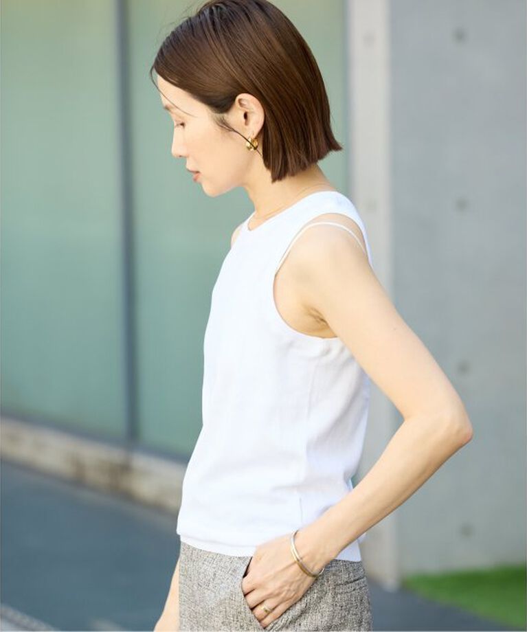 IENA「Mer-Cotton セーターマシーン アメスリトップス」|タンクトップ|
