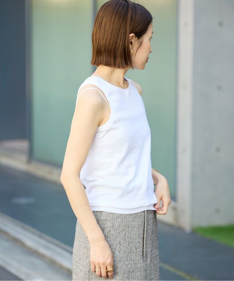 IENA「Mer-Cotton セーターマシーン アメスリトップス」|タンクトップ|