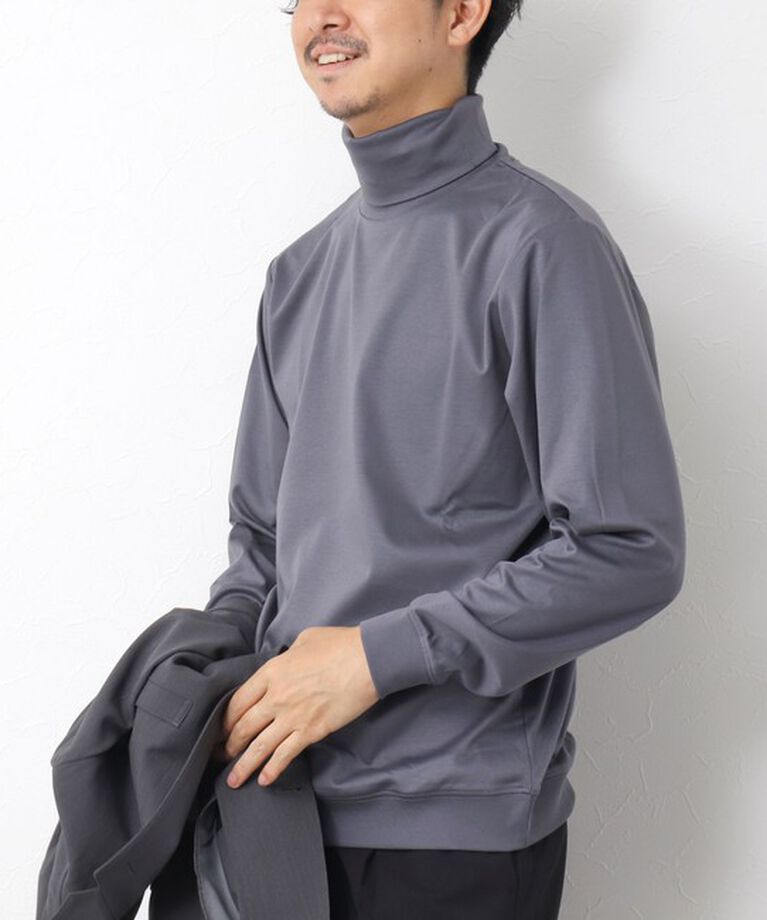 NOLLEY'S goodman「《ビジカジ対応》シルケットスムース タートルネックドレスロンT」|Tシャツ・カットソー|