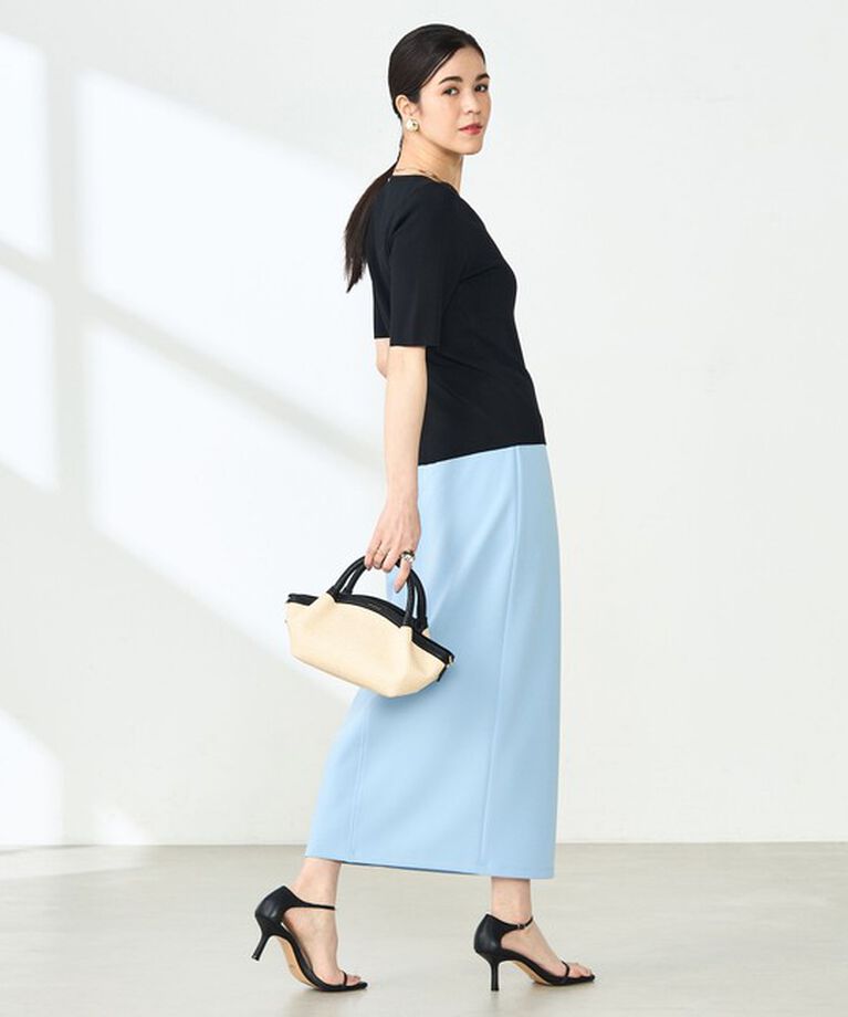 NOLLEY'S sophi「《手洗い可能》カシュクール風5分袖プルオーバーニット」|ニット・セーター|
