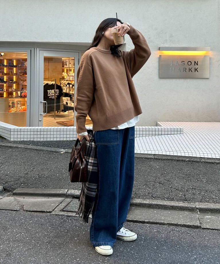 fredy emue「カシミヤ混ケーブル柄ラインニットプルオーバー」|ニット・セーター|