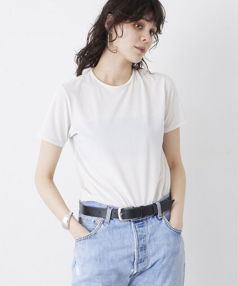THE PAUSE「【THE PAUSE】ベロアコンパクトTシャツ」|Tシャツ・カットソー|