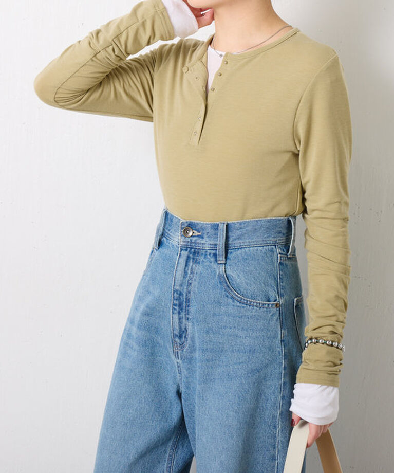  「ヘンリーネックロンT」|Tシャツ・カットソー|