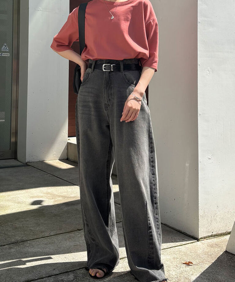  「ハーフスリーブポンチ切替Tシャツ」|Tシャツ・カットソー|