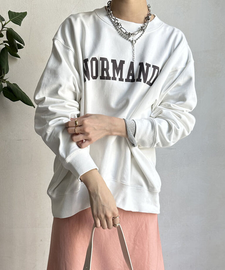  「【新色追加】【WEB限定】裏毛フロッキープリントスウエット 」|Tシャツ・カットソー|オフホワイト