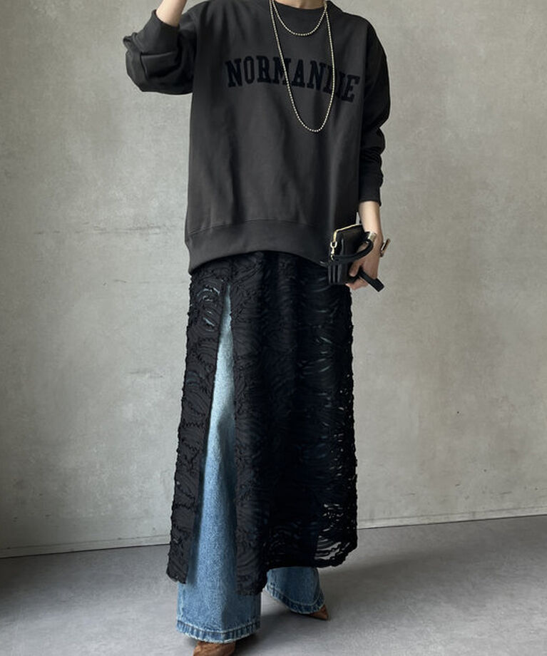 「【新色追加】【WEB限定】裏毛フロッキープリントスウエット 」|Tシャツ・カットソー|