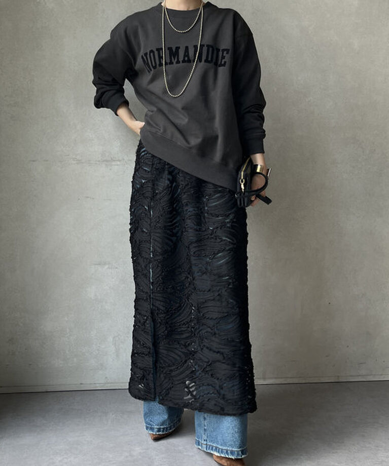 「【新色追加】【WEB限定】裏毛フロッキープリントスウエット 」|Tシャツ・カットソー|