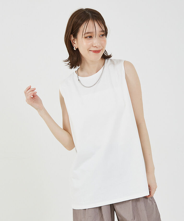 abahouse mavie「バックスリットノースリ」|Tシャツ・カットソー|