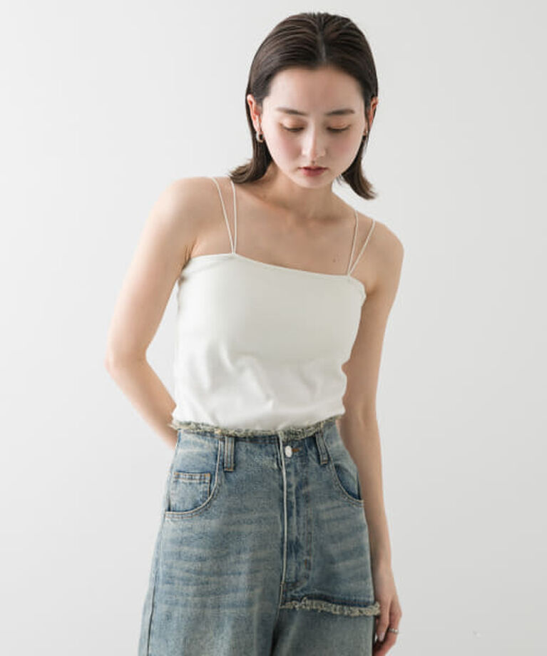 SENSE OF PLACE by URBAN RESEARCH「SENSE OF PLACE 『一部WEB限定カラー』ダブルストラップカップツキキャミソール」|キャミソール|