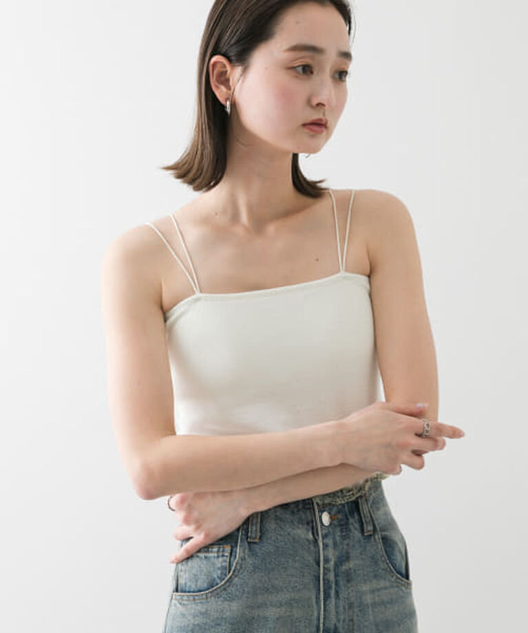 SENSE OF PLACE by URBAN RESEARCH「SENSE OF PLACE 『一部WEB限定カラー』ダブルストラップカップツキキャミソール」|キャミソール|
