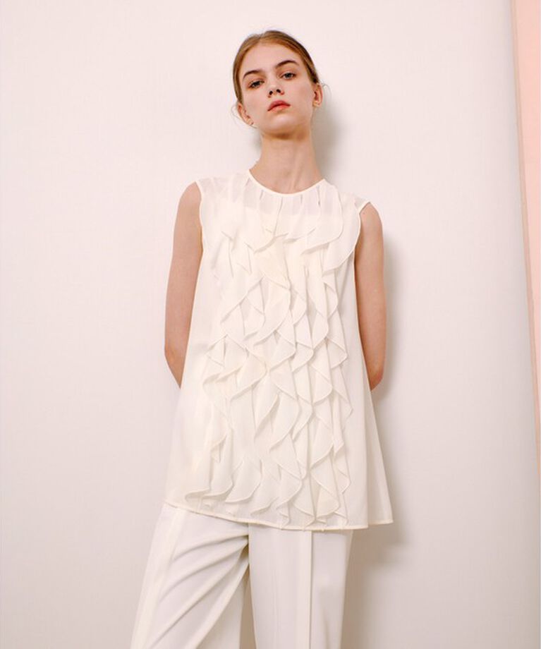 LOULOU WILLOUGHBY「【LOULOU WILLOUGHBY】シフォンラッフルブラウス」|シャツ・ブラウス|