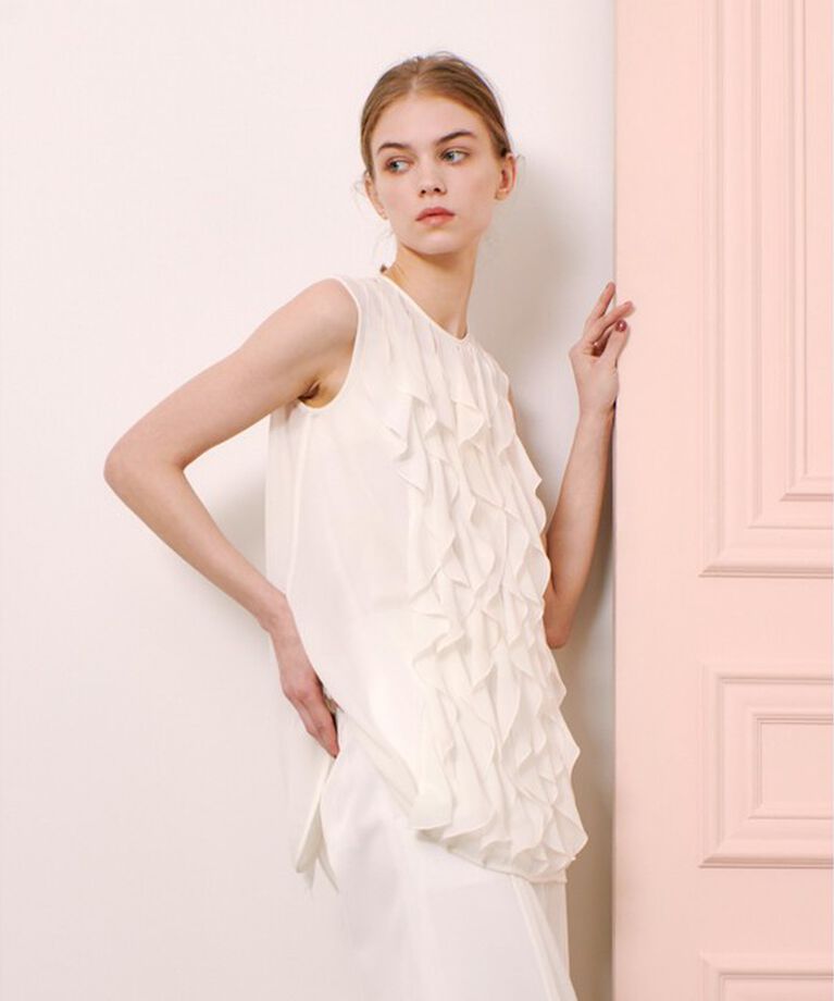 LOULOU WILLOUGHBY「【LOULOU WILLOUGHBY】シフォンラッフルブラウス」|シャツ・ブラウス|