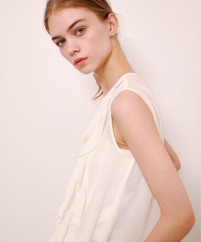 LOULOU WILLOUGHBY「【LOULOU WILLOUGHBY】シフォンラッフルブラウス」|シャツ・ブラウス|