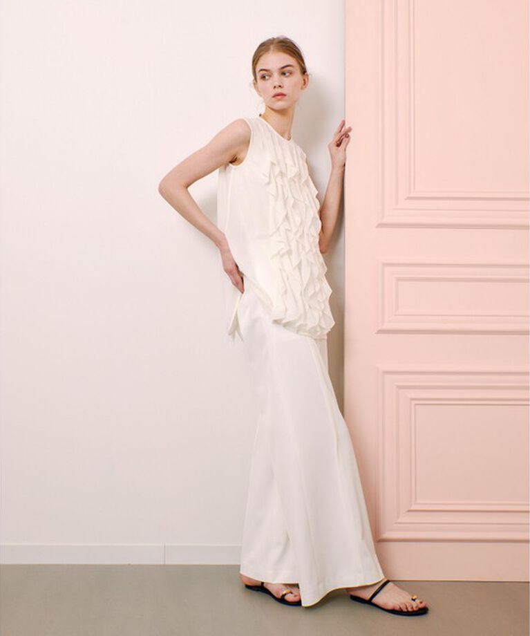 LOULOU WILLOUGHBY「【LOULOU WILLOUGHBY】シフォンラッフルブラウス」|シャツ・ブラウス|