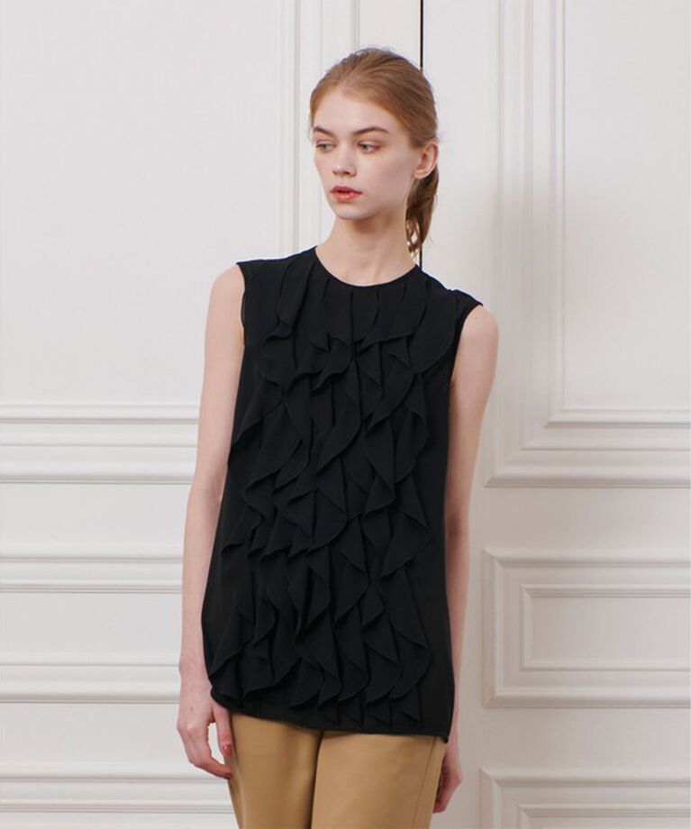 LOULOU WILLOUGHBY「【LOULOU WILLOUGHBY】シフォンラッフルブラウス」|シャツ・ブラウス|