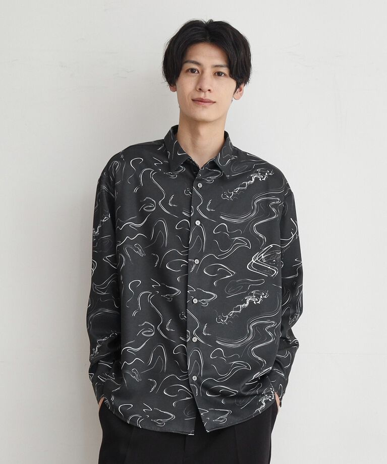 THE SHOP TK「【8色展開】アソートデザインシャツ」|シャツ・ブラウス|ブラック(419)