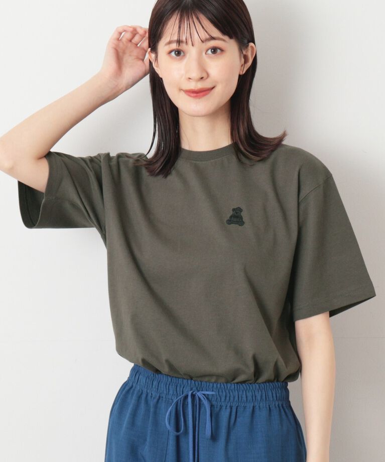 Dessin「【ユニセックス・洗える】ベアワンポイントTシャツ」|Tシャツ・カットソー|