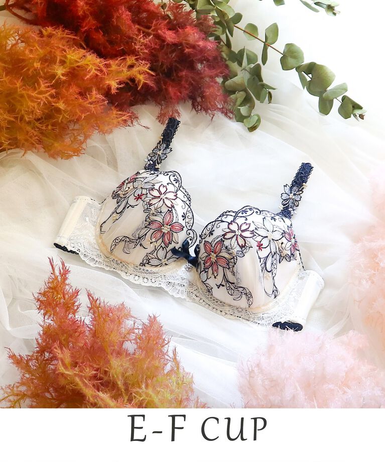 Risa Magli「メイヤ ブラジャー」|インナー|ネイビー(093)