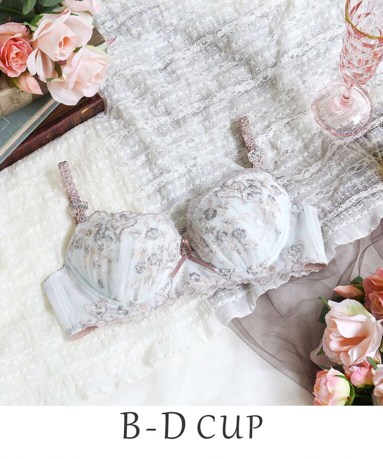 Risa Magli「リア ブラジャー（B-D）＜スウィートリッチ＞」|インナー|サックスブルー(09
