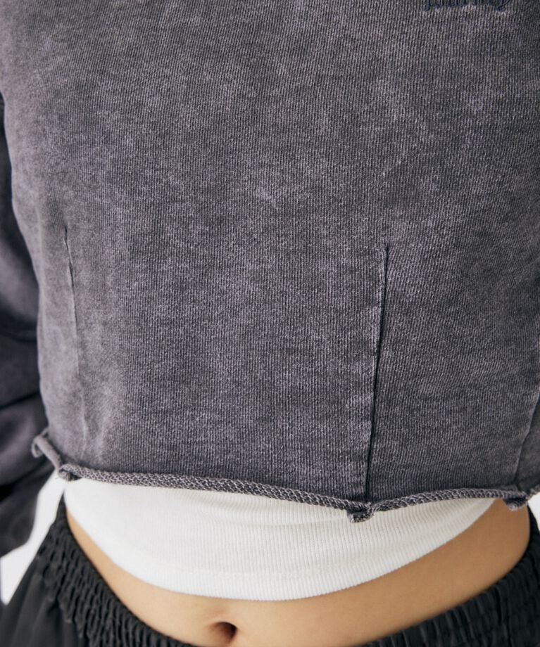 MOUSSY「GARMENT DYE CUT OFF プルオーバー」|パーカー|