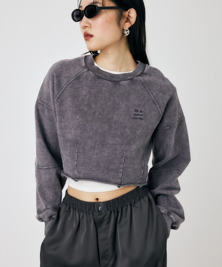 MOUSSY「GARMENT DYE CUT OFF プルオーバー」|パーカー|