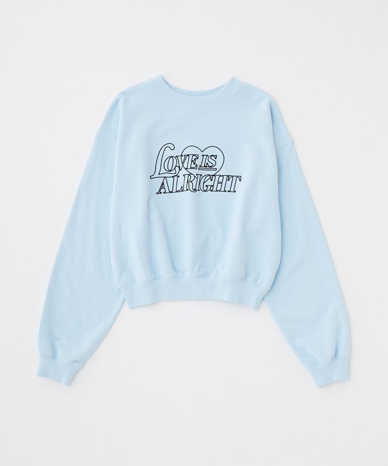 MOUSSY「LETTERED EMBROIDERY プルオーバー」|パーカー|L/BLU1