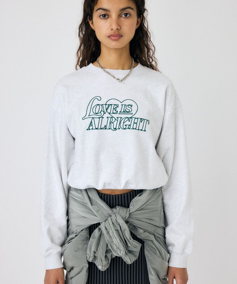 MOUSSY「LETTERED EMBROIDERY プルオーバー」|パーカー|T.GRY