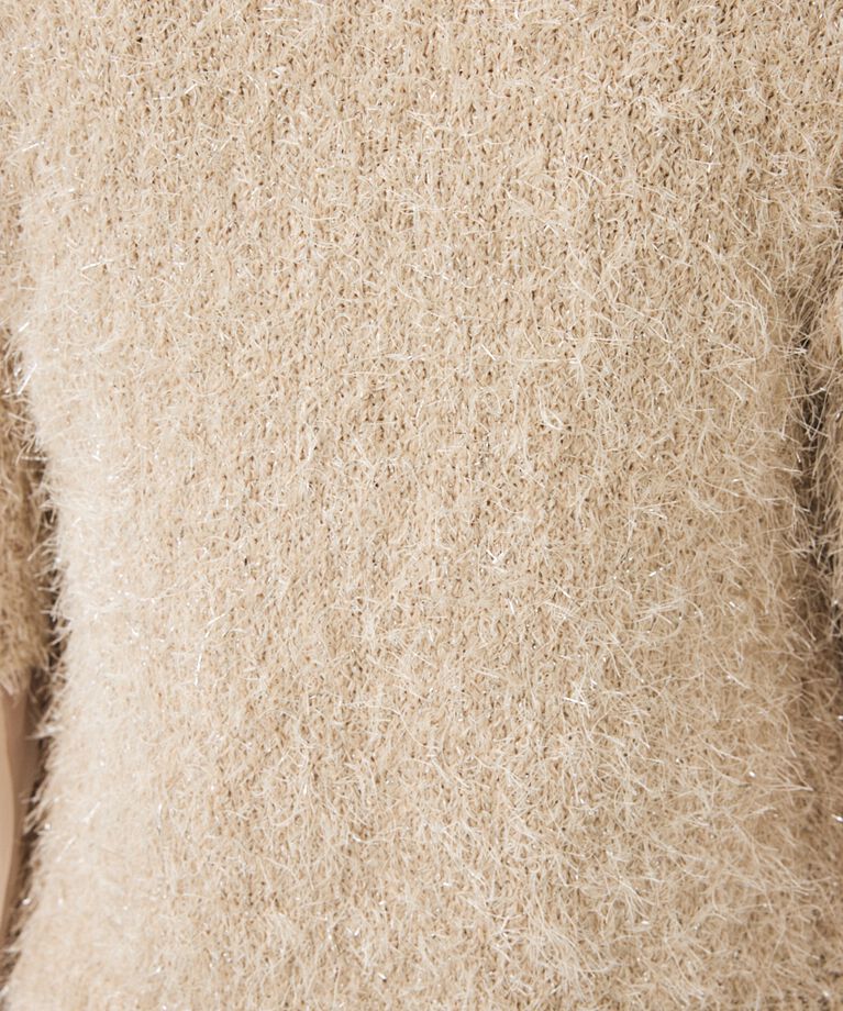 MOUSSY「SHAGGY GLITTER KNIT カーディガン」|カーディガン|