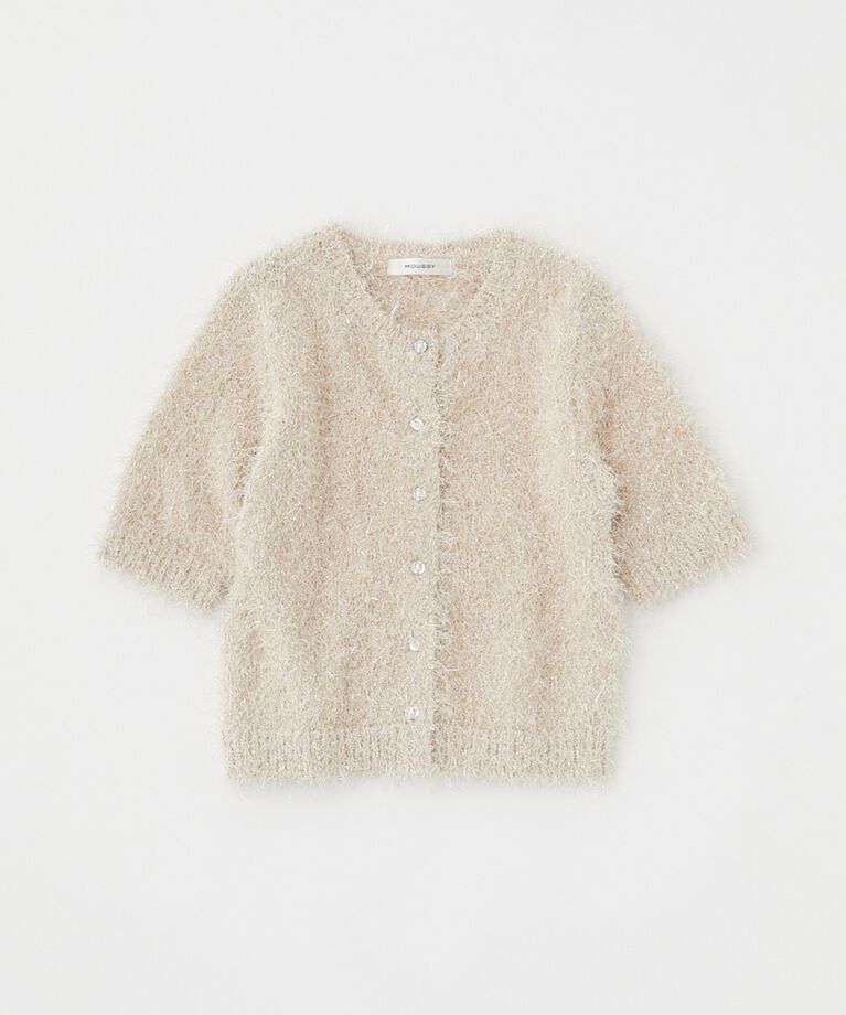MOUSSY「SHAGGY GLITTER KNIT カーディガン」|カーディガン|