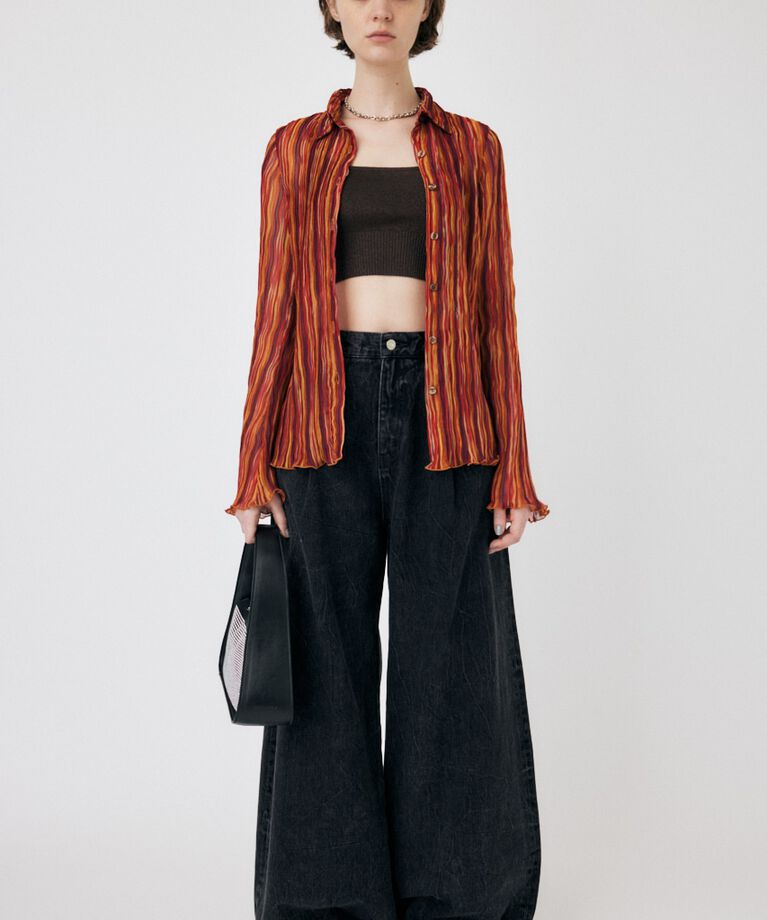MOUSSY「WAVY TUCK BAGGY」|デニム|