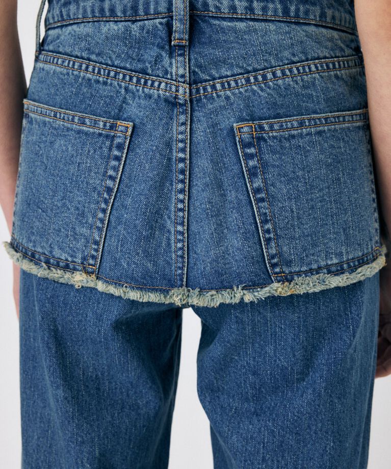 MOUSSY「LAYERED WIDE STRAIGHT デニム」|デニム|