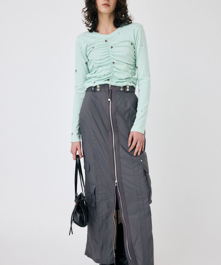 MOUSSY「FRONT ZIP FUNCTION スカート」|スカート|