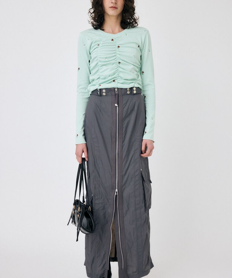 MOUSSY「FRONT ZIP FUNCTION スカート」|スカート|